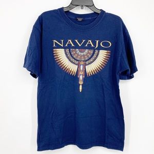 Vintage Boho Graphic Tee Navajo Southwest Sz L